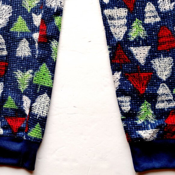 Merry Lane Kids Pajamas Christmas Trees 2 Piece Set Family Shirt Pants Blue XL - Picture 5 of 12